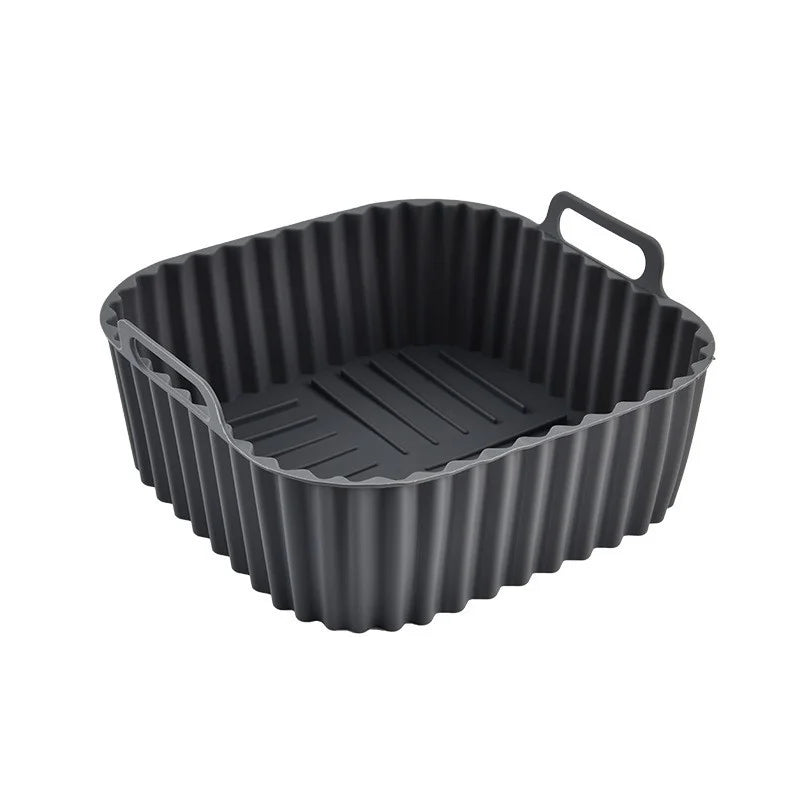 Air Fryer Silicone Liners Square Reusable Non Stick Basket Mat for 4-7QT Air Fryer Oven Microwave Baking Airfryer Accessories